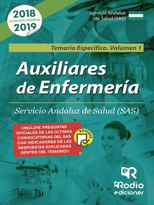 cover image of Auxiliares de Enfermería. Servicio Andaluz de Salud (SAS) Temario Específico Volumen 1